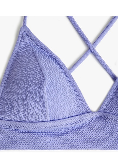 Koton Üçgen Bikini Üstü Dokulu Çapraz Askılı Kaplı Mor 4sak10015mm Mor Koton Üçgen Bikini Üstü Dokulu Çapraz Askılı Kaplı Mor 4sak10015mm Mor