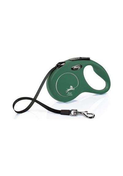 Flexi New Classic Yeşil Otomatik Şerit Köpek Gezdirme Tasması-m Max 25 Kg 5 M