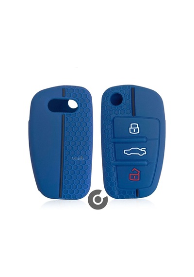 Audi A1 A3 A4 A5 A6 A7 & Q3 Q5 Q7 Q8 & Tt S3 S4 S6 Rs Silikon Anahtar Kılıfı Lacivert