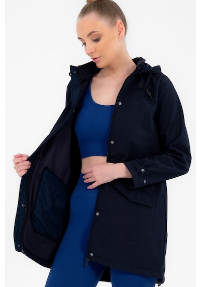 Escetic Lacivert Çıkarılabilir Kapüşonlu 2 Cepli Su Ve Rüzgar Geçirmez Kadın Softshell Mont 6331-3510-lacivert Lacivert