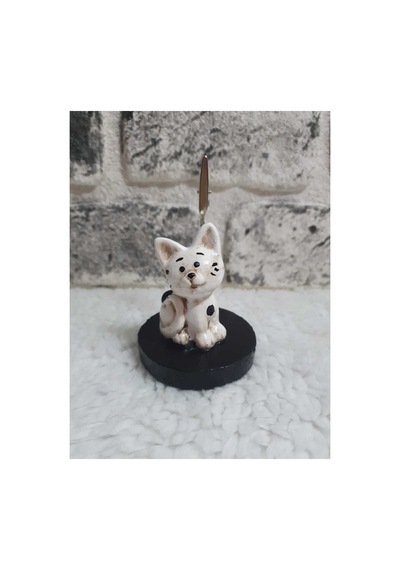 El Yapımı Kedi Objeli Kağıt Tutacağı-dekoratif Siyah Beyaz Sevimli Kedi Not Tutacağı.