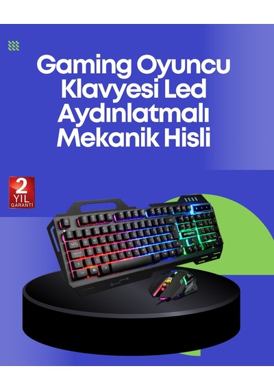 Pg8018 Led Aydınlatmalı Mekanik Klavye Mouse Oyunlarda Üstün Performans Mh-hs4315-2505