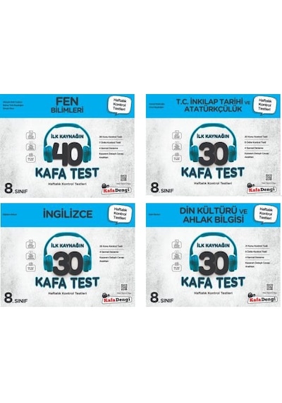 Kafadengi 8. Sınıf Lgs Fen + İngilizce + İnkılap + Din Kafa Test
