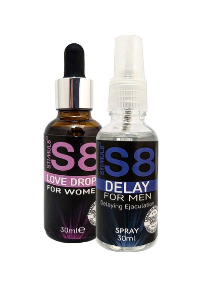 Stımul8 S8 Erkeğe Delay30 Mlsprey + Kadına Ekstradestek Özel Uyarıcıdamıa 30 Ml
