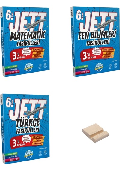 6. Sınıf Jett Matematik Fen Bilimleri Ve Türkçe Fasikülleri 3lü Set