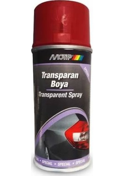 Motip Stop Boyası Transparan Kırmızı 400 ML