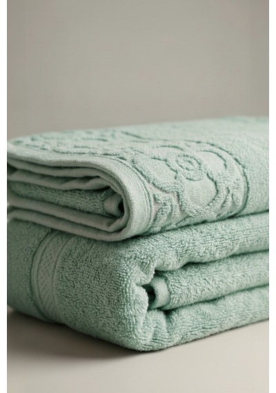 Fesun Mint Yeşili Ayak Havlusu - 70x130cm, 690gr, %100 Pamuk, Spa Ve Otel Banyo Paspası, Günlük Kullanım Mint Yeşil