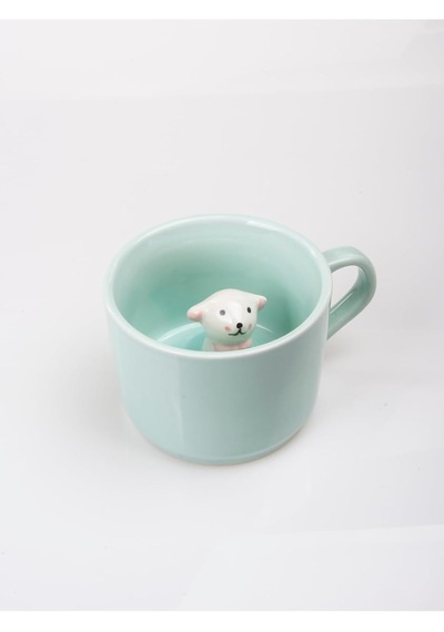 Mukko Home 3d Sevimli Hayvan Figürlü Porselen Kupa 230 Ml Mint Renk Kahve Çay Kupası,turkuaz & Köpek Beyaz - Çok Renkli Mukko Home 3d Sevimli Hayvan Figürlü Porselen Kupa 230 Ml Mint Renk Kahve Çay Kupası,turkuaz & Köpek Beyaz - Çok Renkli