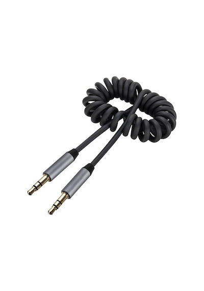 Griffin Spiral Araç Ses Aktarım Kablosu Aux Kablo 2/3Mm-Siyah