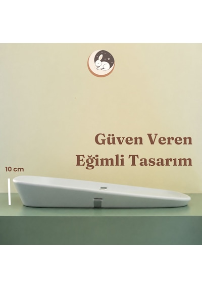Vela Kemerli Bebek Alt Değiştirme Matı - Kolay Silinir, Su Geçirmez, Yenidoğan Şifonyer Üstü Alt Açma Pedi Minderi
