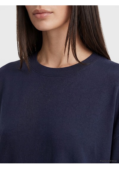 Lcw Everyday Mavi Soft Touch Oversize Kadın Sweatshirt Tunik