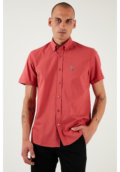 U.S. Polo Assn. U.s. Polo Assn Erkek Gömlek G081gl0042083854 Vişne Vişne