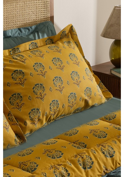 Karaca Home Harvest %100 Pamuk Welsoft Çift Kişilik Comfort Set Yeşil