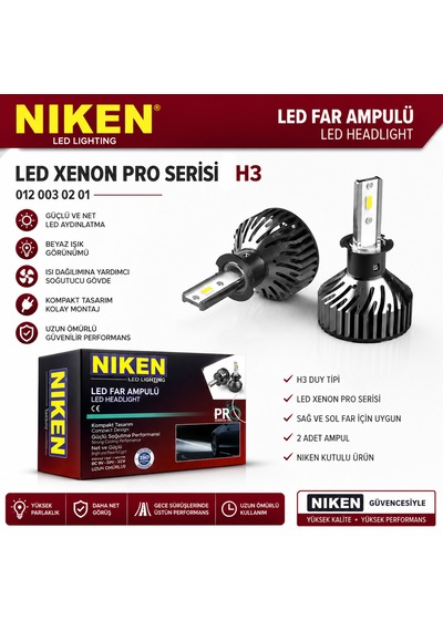 Niken H3 Led Xenon Pro Serisi Far Ampulü