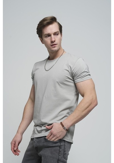 Ftx Slim Fit Bisiklet Yaka Erkek Basic Tshirt