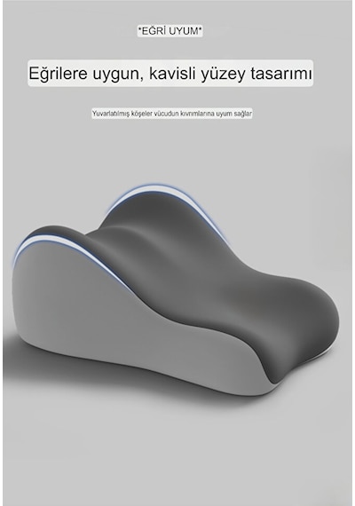 Vıscora Üçgen Pozisyon Yastığı İlişki Ve Dinlenme Pozisyon Desteği 3d Ergonomik Visco 23x50x40 Gri