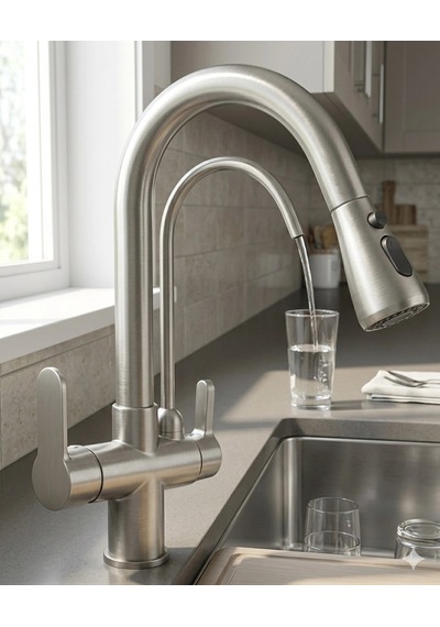 U Arıtmalı Uzayan Spiralli Mutfak Evi Ye Lavabo Bataryası Inox