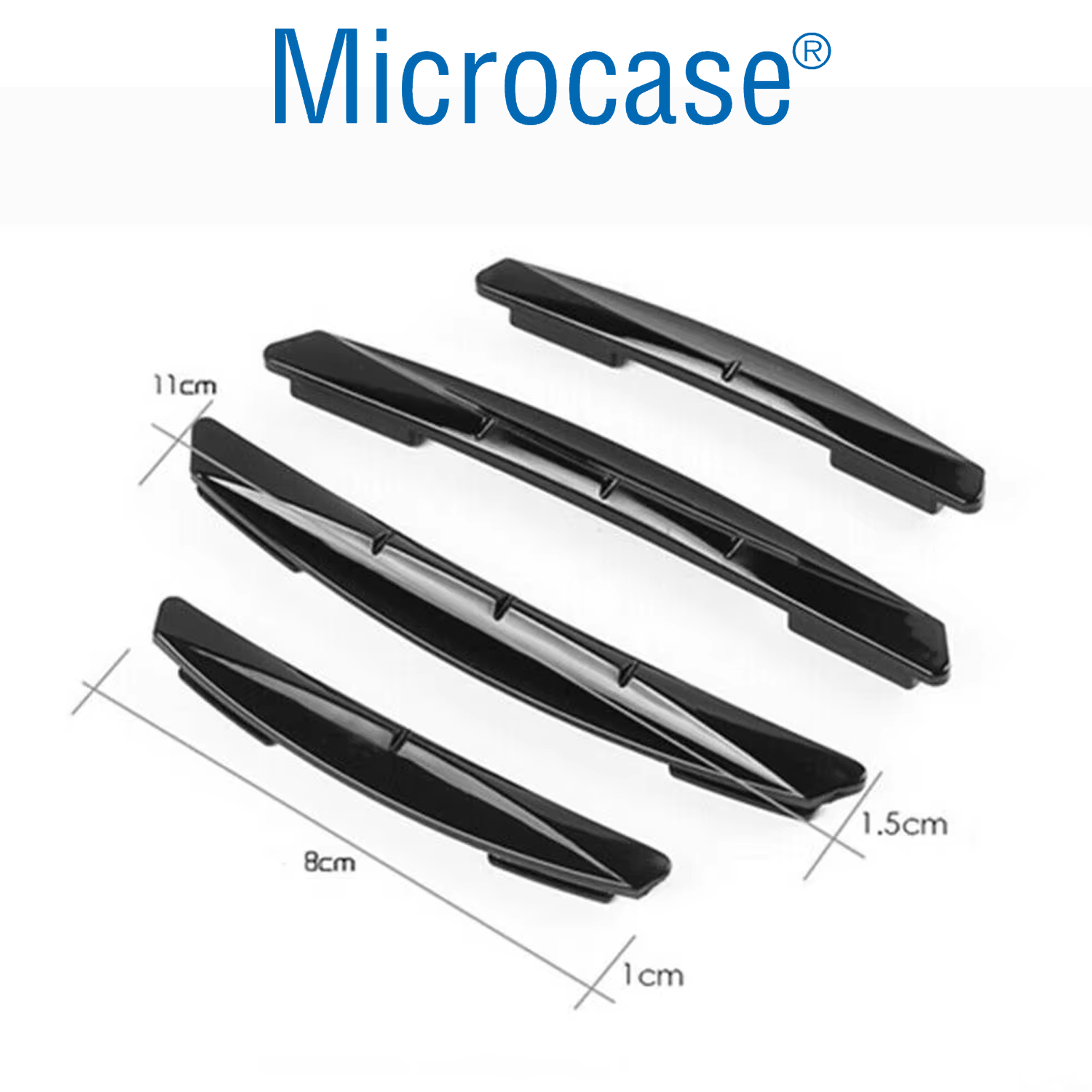 Microcase 4'lü Kapı Kenar Koruma Universal Darbe Önleyici Sportif Tampon Seti Al5362
