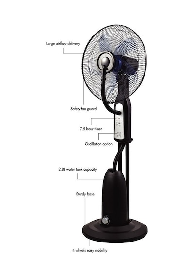 Dlc TSP40-RC Bakır Motorlu Uzaktan Kumandalı Buharlı Ayaklı Vantilatör