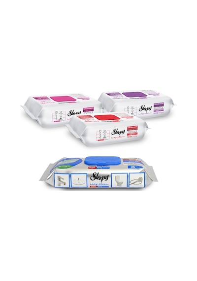 Sleepy Easy Clean Çiçek Serisi&süper Kireç Sökücü Yüzey Temizlik Havlusu&mendili 3x100+30 Tekli