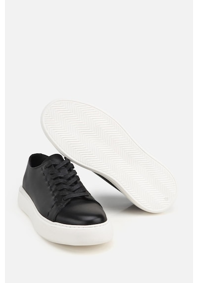 Yaya Erkek Siyah Bağcıklı Kalın Tabanlı Günlük Sneaker
