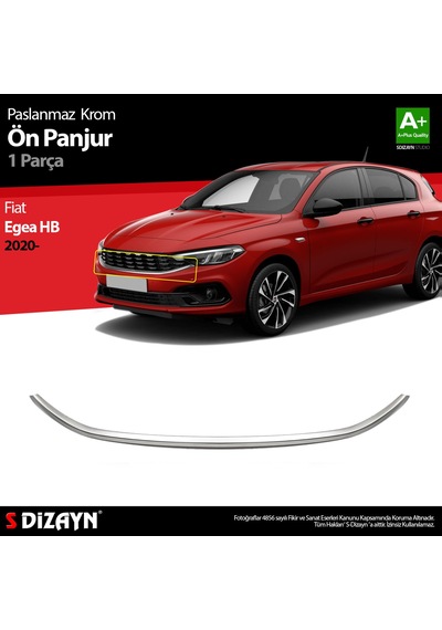 S-Dizayn Fiat Egea Hb Krom Ön Panjur Çıtası 2020 Üzeri