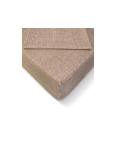 Alla Turca Ranforce 100x200 Cm Lastikli Çarşaf Seti - Sütlü Kahve