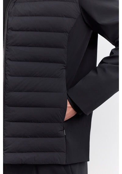 Avva Erkek Siyah Ördek Tüyü Kapüşonlu Yaka Su İtici Comfort Fit Mont A62y6187