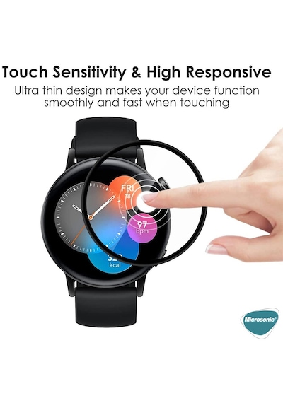 Microsonic Huawei Watch Gt5 41mm Tam Kaplayan Temperli Cam Full Ekran Koruyucu