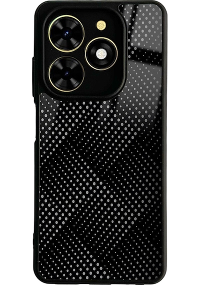 Tecno Spark Go 2024 Black And Gray Tasarımlı Glossy Telefon Kılıfı Siyah