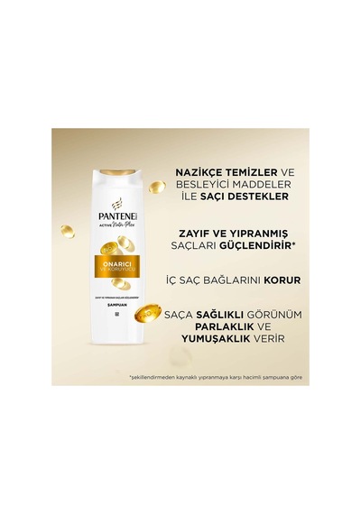 Active Nutri-plex Onarıcı & Koruyucu Şampuan 400ml Yıpranmış Saçlar İçin X 3 Adet Tüm Saç Tipleri