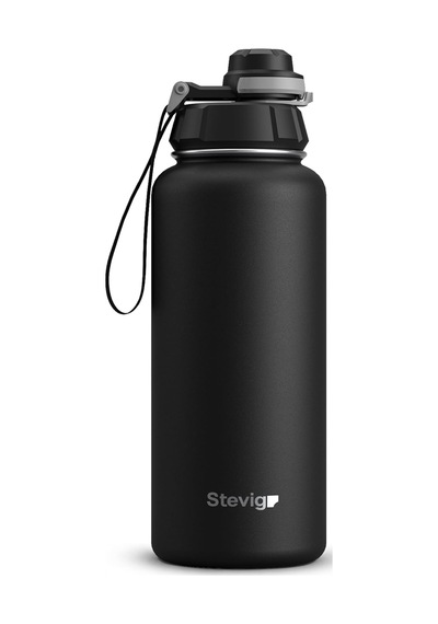 1 Hand Leak-proof Sızdırmaz Çelik Termos 1000 Ml Black St-210