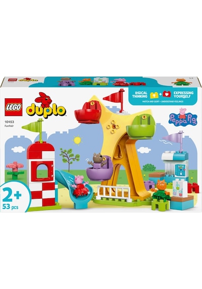 LEGO® DUPLO® Peppa Pig Lunapark 10453 - 2 Yaş ve Üzeri Çocuklar için Yaratıcı Oyuncak Yapım Seti (53 Parça)