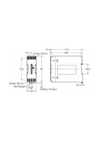 Omron 24V DC 2.5A S8VK-C06024 Ray Tipi Güç Kaynağı