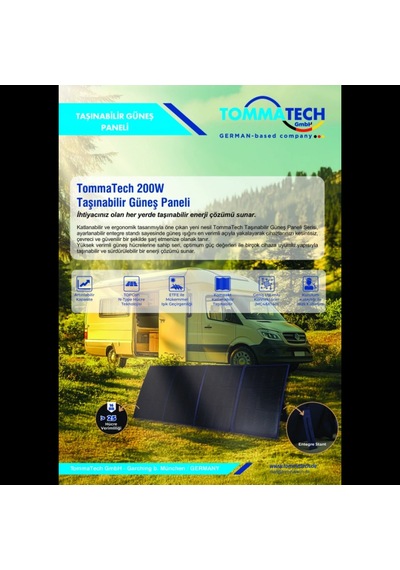 Tommatech 150w Katlanabilir Güneş Paneli