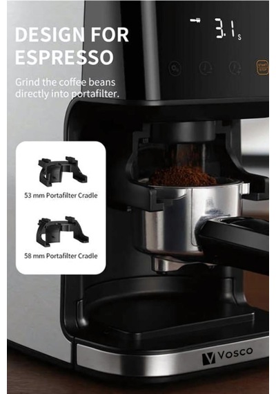 Dijital Espresso Öğütücü Ve Kahve Değirmeni Ayarlanabilir Dozaj Ve Öğütme Seçenekleri