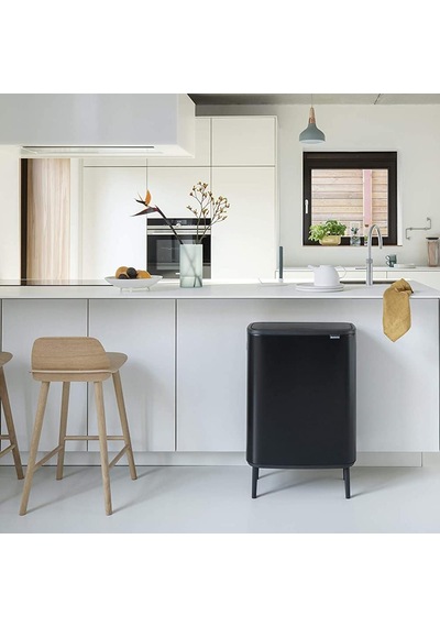 Brabantia Çöp Kutusu 60 Lt Bo Touch Dokunmatik Kapak Matt Siyah 1 Siyah