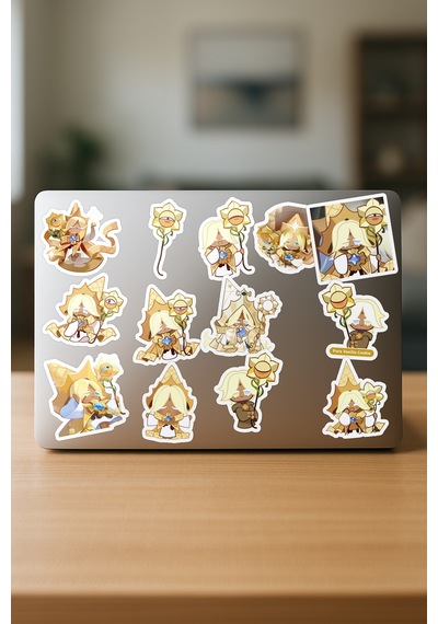 Pure Vanilla Cookie Run Kingdom Telefon Laptop Bullet Journal Yapışkanlı Folyo Sticker Paketi 22 Adet Çok Renkli