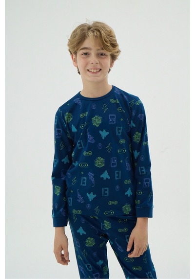 Zeyzey 8950 Erkek Ç. Pijama Takım Lacıvert/3-4yas Lacivert