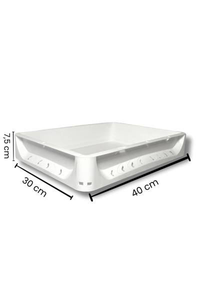 Alpbx Gıdaya Uygun Beyaz Hamur Pasası 40x30x7.5 CM - 7 L