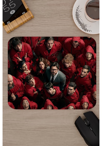 La Casa De Papel V1 22x18 Gaming Kauçuk Kaymaz Taban Mouse Pad Fare Altlığı