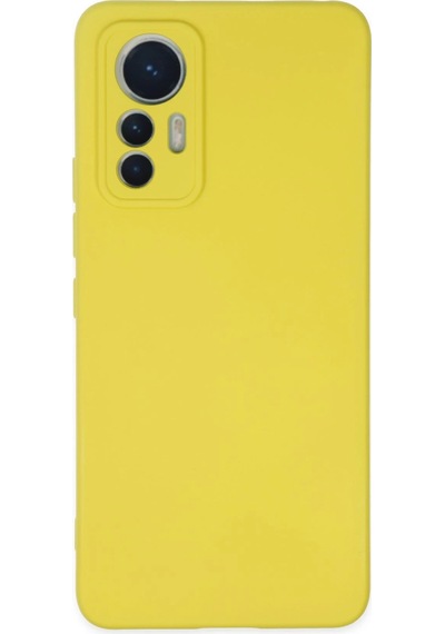Ilkeshop Newface Xiaomi Mi 12 Lite Kılıf Nano İçi Kadife Silikon - Sarı