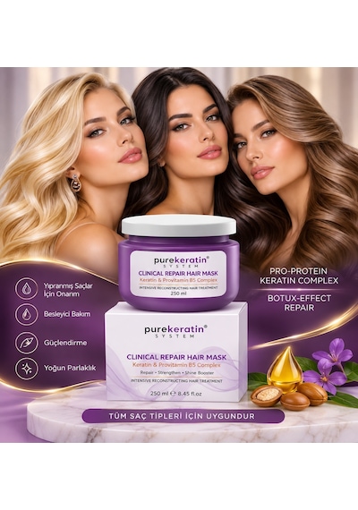 Purekeratin System Clinical Repair Hair Mask Yoğun Onarıcı Saç Maskesi 250 Ml