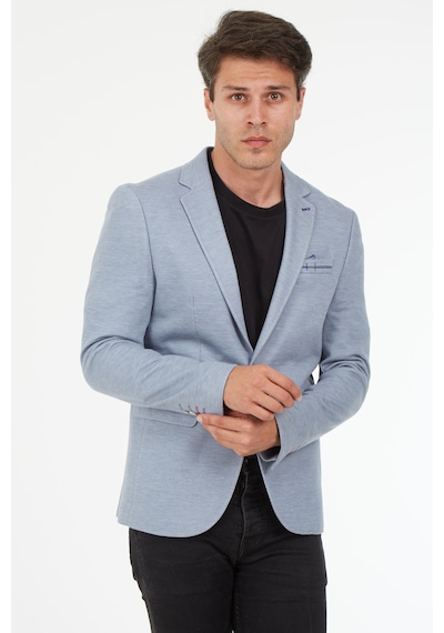 Sposo 5126 Dar Kalıp Yarım Astarlı Gri Erkek Blazer Ceket Gri