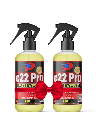 C22 Pro - 2x250 Ml Protez Saç Bant Sökücüsü Temizleyicisi,c22 Solvent