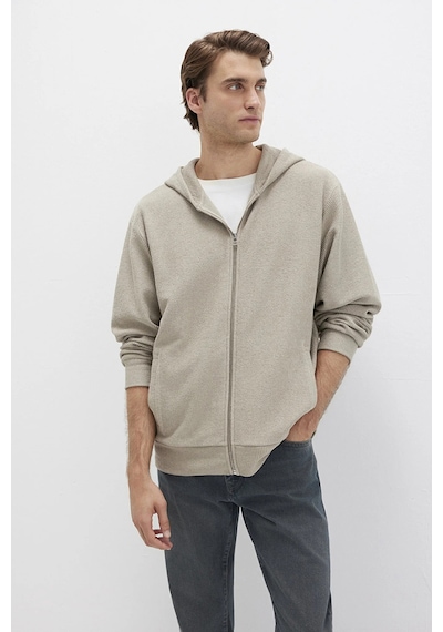 Mavi Erkek Kapüşonlu Fermuarlı Sweatshirt M0s10520 Sis Gri Sis Gri