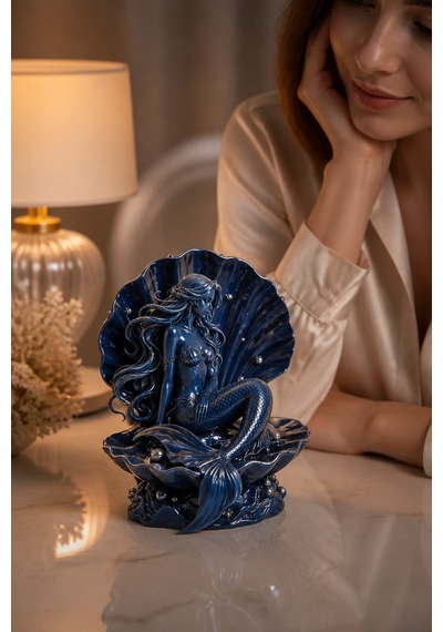 Kabuklu Deniz Kızı Figürlü Dekoratif Biblo 40998963