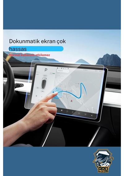 Tesla Model Y Juniper Parmak İzi Önleyici Nano Ekran Koruyucu Ön Ve Yolcu Ekranı İçin 2in1 Ön 15,4"/