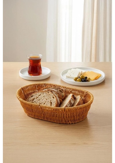 Digithome Oval Rattan Mini Ekmek Sepeti - Bb6063 Diğer