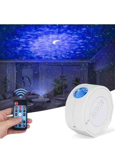 Bring Starry Şarjlı Bluetooth Led Işıklı Müzik Çalar Su Dalgası Gökyüzü Lazerli Projektör Diğer